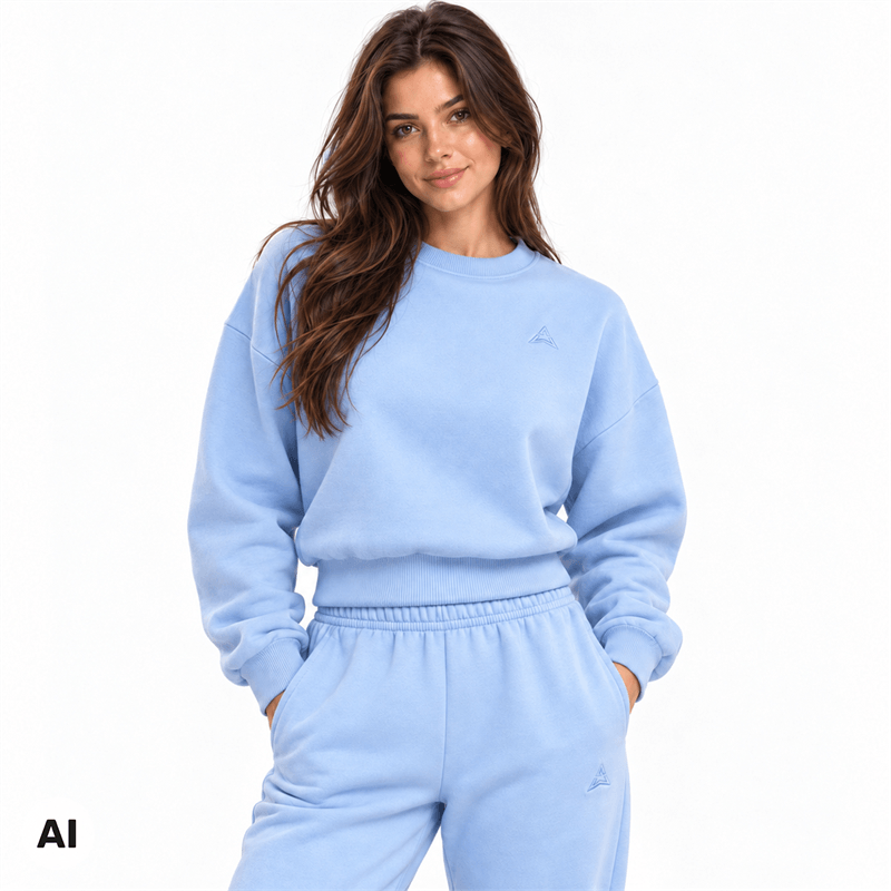 Allwear Bluza Damska Cozy Club Baby Blue