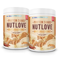 2 X NUTLOVE Protein Shake White Choco Peanut 630g