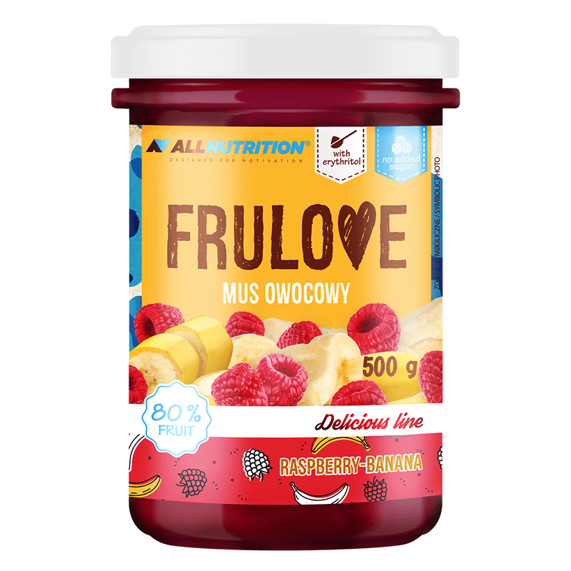 ALLNUTRITION FRULOVE Mus Owocowy Malinowo Bananowy
