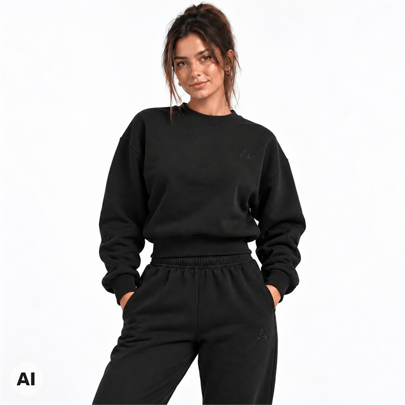 Allwear Bluza Damska Cozy Club Black