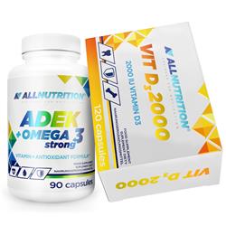 ADEK + OMEGA 3 STRONG 90kaps +  D3 2000 120 kap