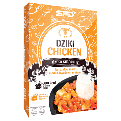 SFD NUTRITION Dziki Chicken - Kurczak w sosie słodko-kwaśnym z ryżem