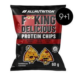9+1 Gratis Fitking Delicious Protein Chips  Barbecue 60g