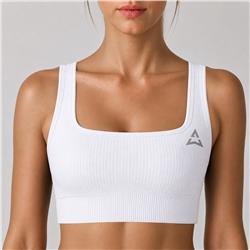 Bezszwowy Top Sportowy WHITE