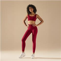 Bezszwowe legginsy BASIC V-WAIST BURGUNDY