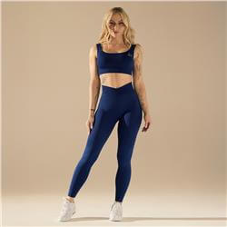 Bezszwowe legginsy BASIC V-WAIST MIDNIGHT BLUE