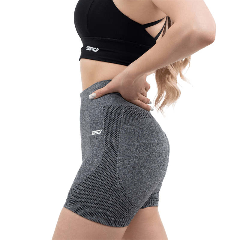 SFD WEAR Seamless Shorts Push UP Grey Melange