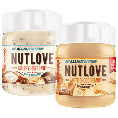 ALLNUTRITION Nutlove White Choco Peanut 200g + Crispy Hazelnut 200g