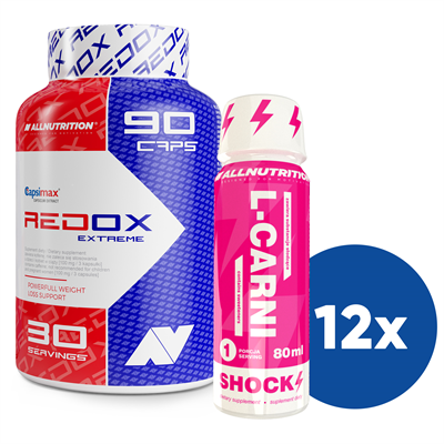 ALLNUTRITION Redox Extreme 90caps + 12x L-CARNI Shock Shot