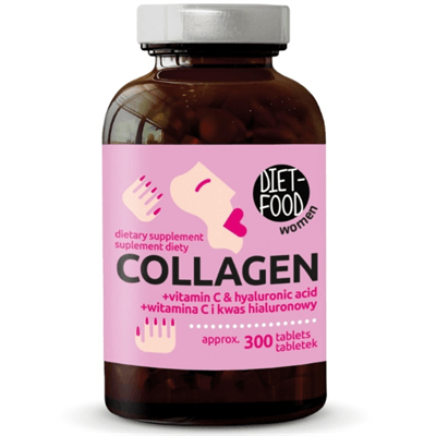 Diet Food KOLAGEN WOŁOWY KWAS HIALURONOWY WITAMINA C