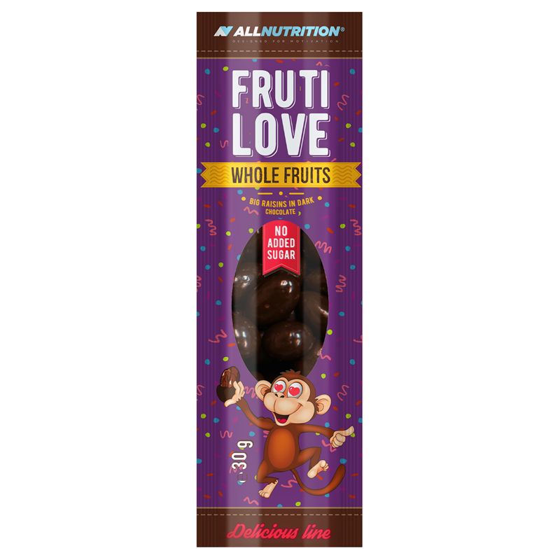 ALLNUTRITION FRUTILOVE Whole Fruits - Duże Rodzynki W Ciemnej Czekoladzie