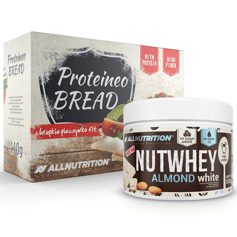 ALLNUTRITION Nutwhey Almond White 500g +  Proteineo Bread 110g GRATIS