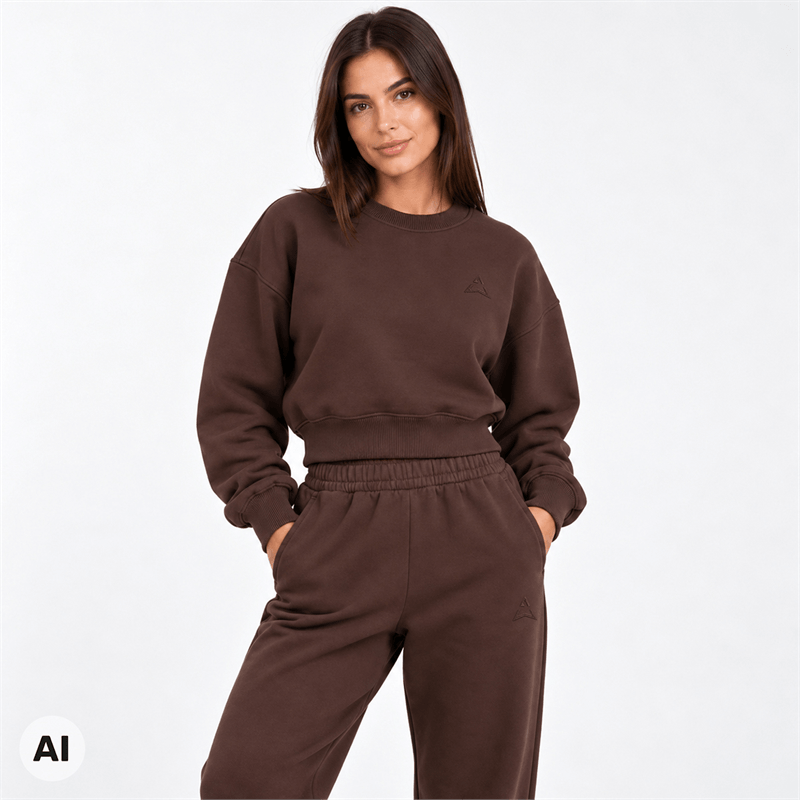 Allwear Bluza Damska Cozy Club Brown