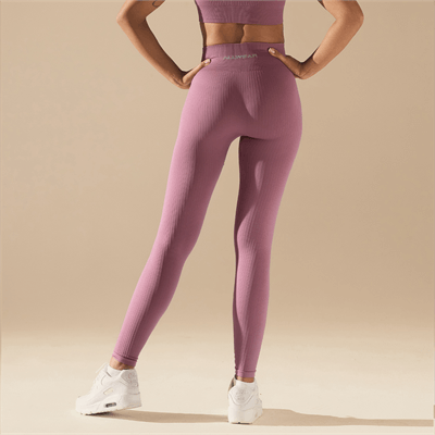 Allwear Bezszwowe legginsy BASIC DUSTY ROSE